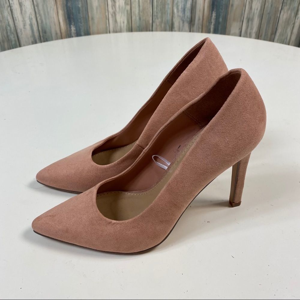 Forever 21 Suede Heels Shoes sz 7 - Picture 2 of 10